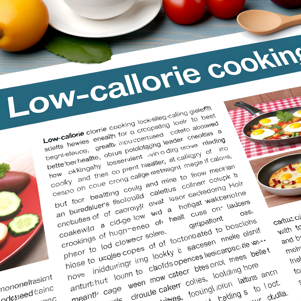 Healthy Cooking: Exploring Low-Calorie Options